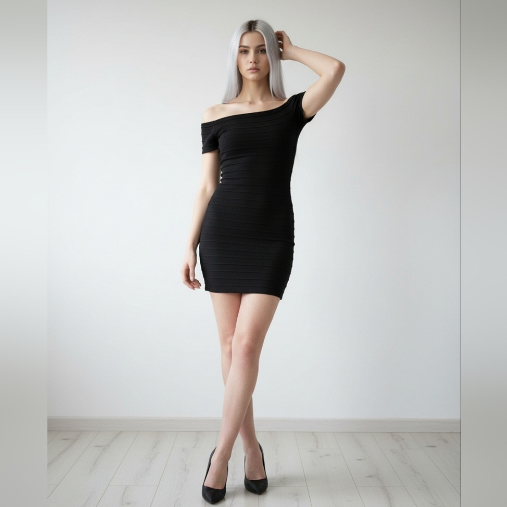 True Religion Black Bodycon Mini Dress Size XS